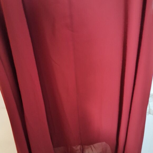 Asymmetrical Women's Plus Sized Cocktail Dress Red Embellished Elegant 4X - Picture 9 of 12